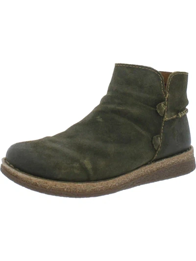 Shop Born Womens Leather Bootie Ankle Boots In Green