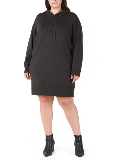 Shop Black Tape Plus Womens Knit Long Sleeves Sweaterdress In Grey