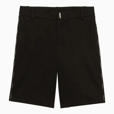 Shop Givenchy Black Cotton-blend Bermuda Shorts