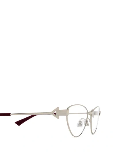 Shop Bottega Veneta Eyeglasses In Silver