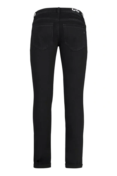 Dondup Black George Cotton Trouser In Black