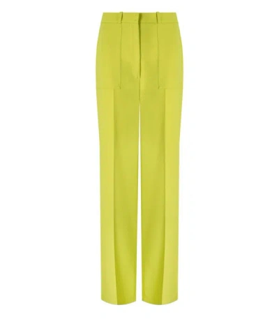 Shop Elisabetta Franchi Cedar Wide Leg Trousers In Yellow