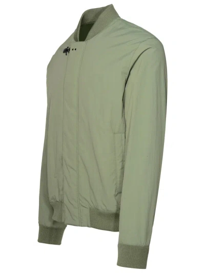 Shop Fay Green Polyamide Bomber Jacket