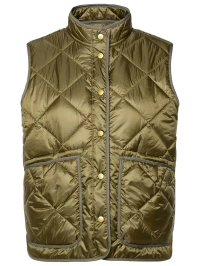 Shop Fay Green Polyamide Quilted Vest