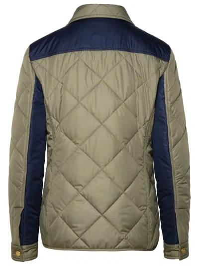 Shop Fay Quilted Green Polyester Jacket