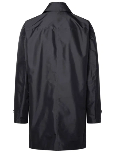Shop Fay 'morning' Navy Polyester Trench Coat