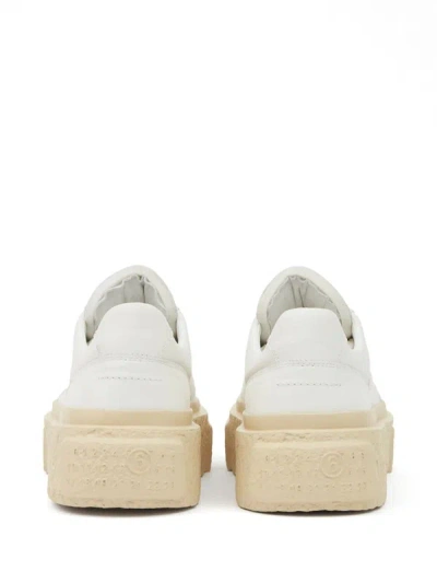 Shop Mm6 Maison Margiela Chunky Gambetta Leather Sneaker In White