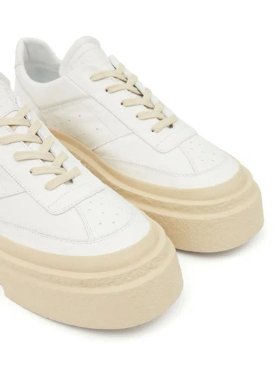 Shop Mm6 Maison Margiela Chunky Gambetta Leather Sneaker In White