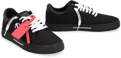Shop Off-white New Vulcanized Canvas Low-top Sneakers In Black