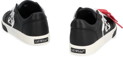 Shop Off-white New Vulcanized Leather Low-top Sneakers In Black