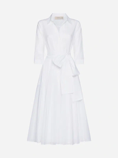 Shop Blanca Vita Aptenia Belted Shirt Dress In White