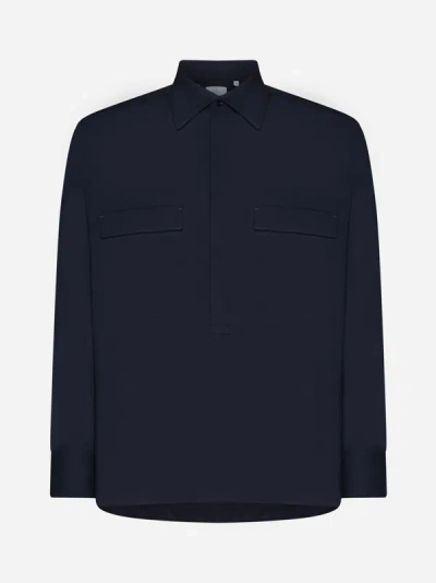 Shop Pt Torino Wool Shirt In Blue
