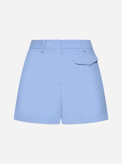 Shop Blanca Vita Sofora Ironed Crease Shorts In Sky Blue