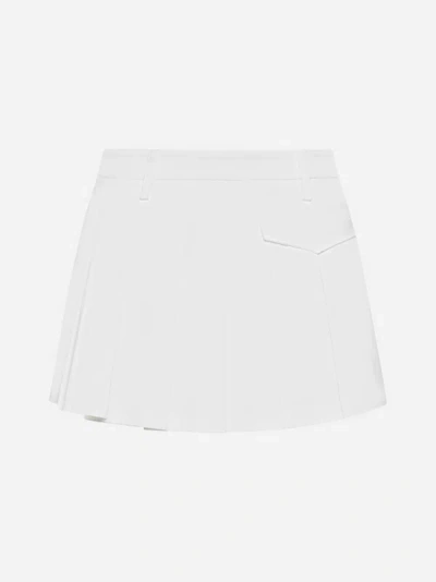 Shop Blanca Vita Gladio Cotton Miniskirt In White