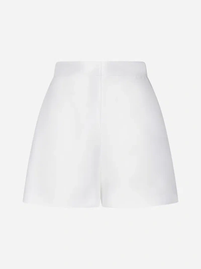 Shop Blanca Vita Silene Satin Shorts In White