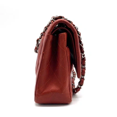 Pre-owned Chanel Double Flap Brown Leather Shoulder Bag ()