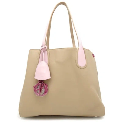 Shop Dior Beige Leather Tote Bag ()