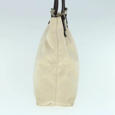 Shop Fendi Beige Canvas Shoulder Bag ()