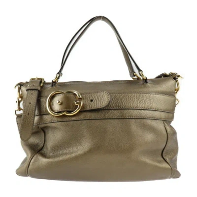 Shop Gucci Copper Leather Shoulder Bag ()