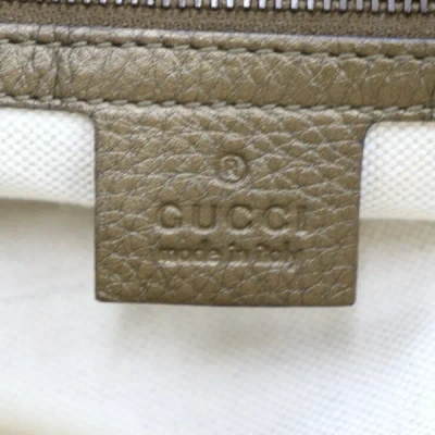 Shop Gucci Copper Leather Shoulder Bag ()
