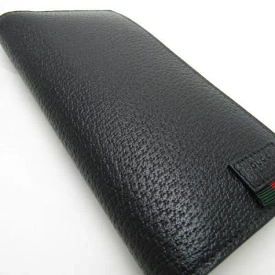 Shop Gucci Dollar Black Leather Wallet  ()