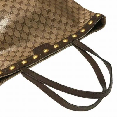Shop Gucci Gg Crystal Brown Crystal Tote Bag ()