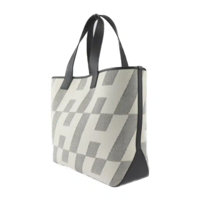 Shop Hermes Hermès Cabas Grey Canvas Tote Bag ()