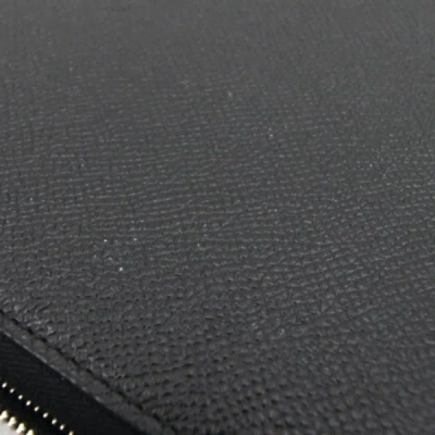 Shop Hermes Hermès Eazip Black Leather Wallet  ()
