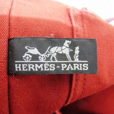 Shop Hermes Hermès Herline Red Canvas Tote Bag ()
