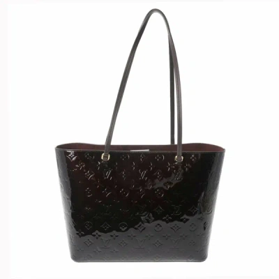 Pre-owned Louis Vuitton Long Beach Burgundy Patent Leather Tote Bag ()