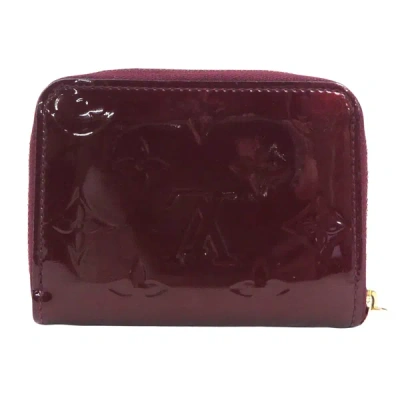 Pre-owned Louis Vuitton Zippy Coin Purse Burgundy Patent Leather Wallet  ()