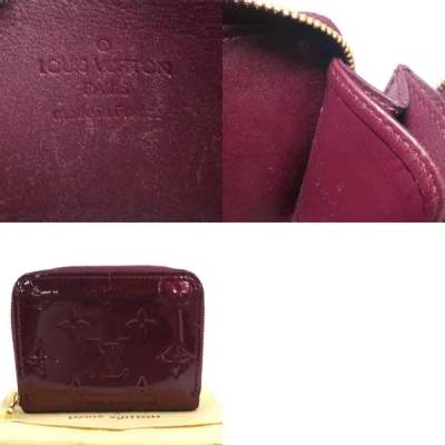 Pre-owned Louis Vuitton Zippy Coin Purse Burgundy Patent Leather Wallet  ()