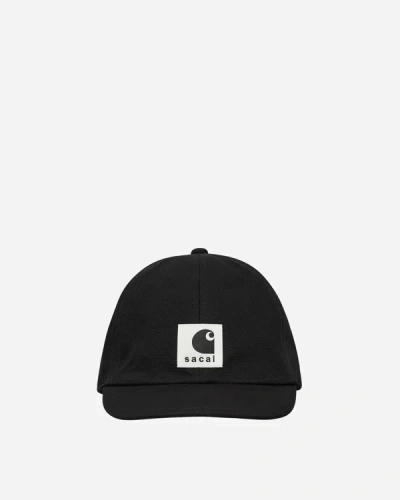 Shop Sacai Carhartt Wip Duck Cap In Black