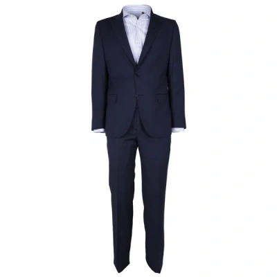Shop Made In Italy Blue Wool Vergine Suit
