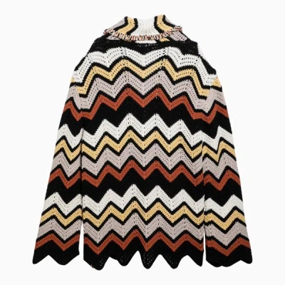 Alanui Kaleidoscopic Chevron-print Cardigan In Multicolor