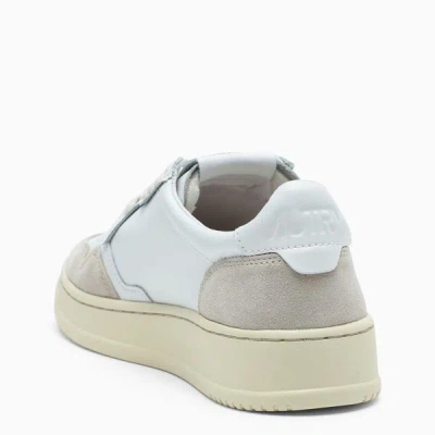 Autry Low Sneaker With Perforated Detailing And Contrast Panel In White