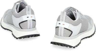 Shop Hugo Boss Boss Jonah Fabric Low-top Sneakers In Grey