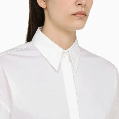 Shop Brunello Cucinelli Cotton-blend Shirt In White