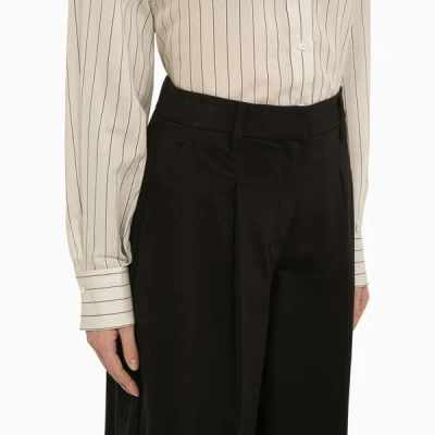 Shop Brunello Cucinelli Cotton-blend Bermuda Shorts In Black