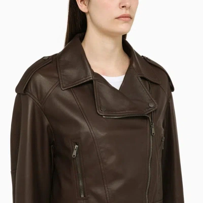 Shop Brunello Cucinelli Dark Jacket In Brown