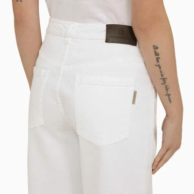 Shop Brunello Cucinelli Regular Trousers In White