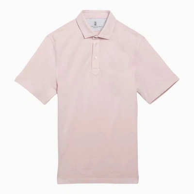 Shop Brunello Cucinelli Short-sleeved Polo Shirt In Pink