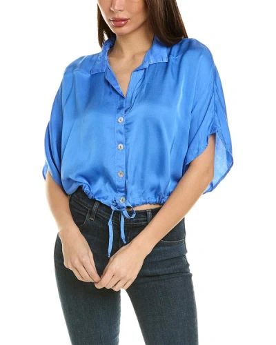 Shop Bella Dahl Flowy Shirt In Blue