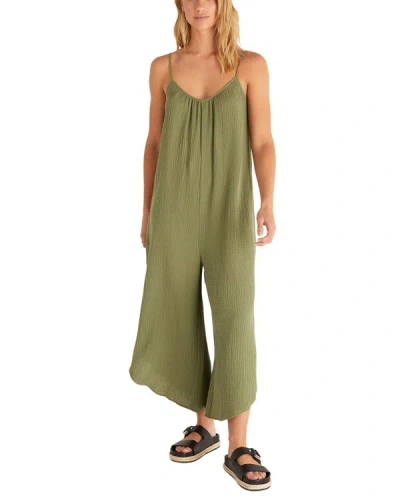 Shop Z Supply The Flared Gauze Jumpsuit In Green