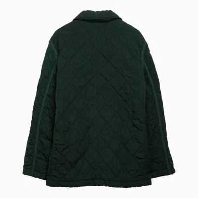 Shop Burberry Ivy-coloured Quilted Jacket In Green