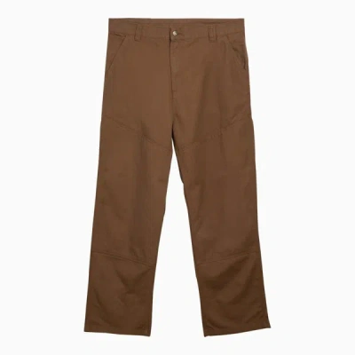 Shop Carhartt Wip Wide Panel Pant Hamilton Coloured In Brown
