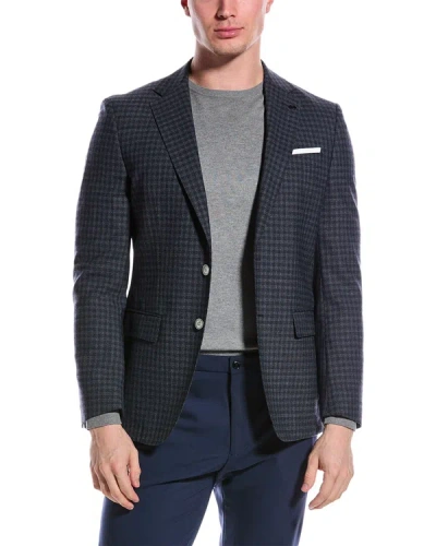 Shop Hugo Boss Slim Fit Wool-blend Sport Jacket In Blue