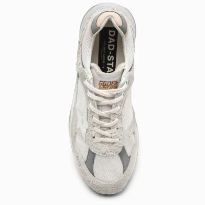 Shop Golden Goose Dad-star Distressed White/grey Sneakers
