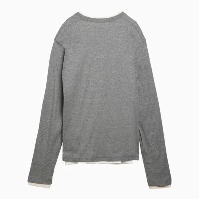 Shop Jil Sander Multilayer Long-sleeved T-shirt In Grey