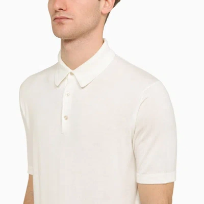 Shop Loro Piana Short-sleeved Polo Shirt In White